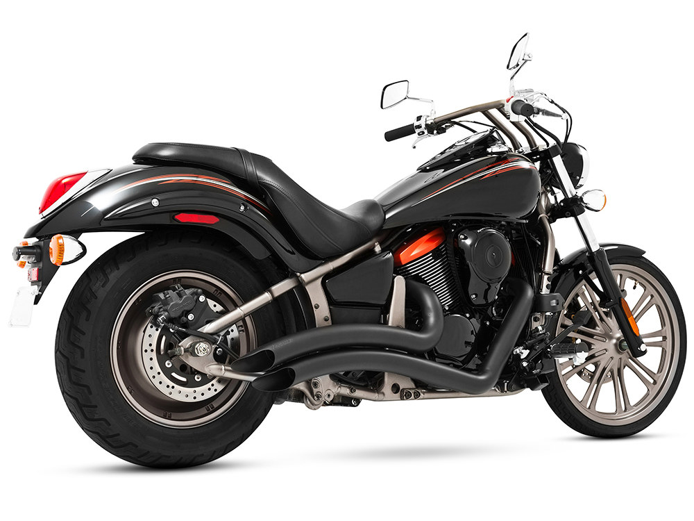 Sharp Curve Radius Exhaust - Black. Fits Kawasaki Vulcan 900 2006up. FREEDOM PERFORMANCE EXHAUST