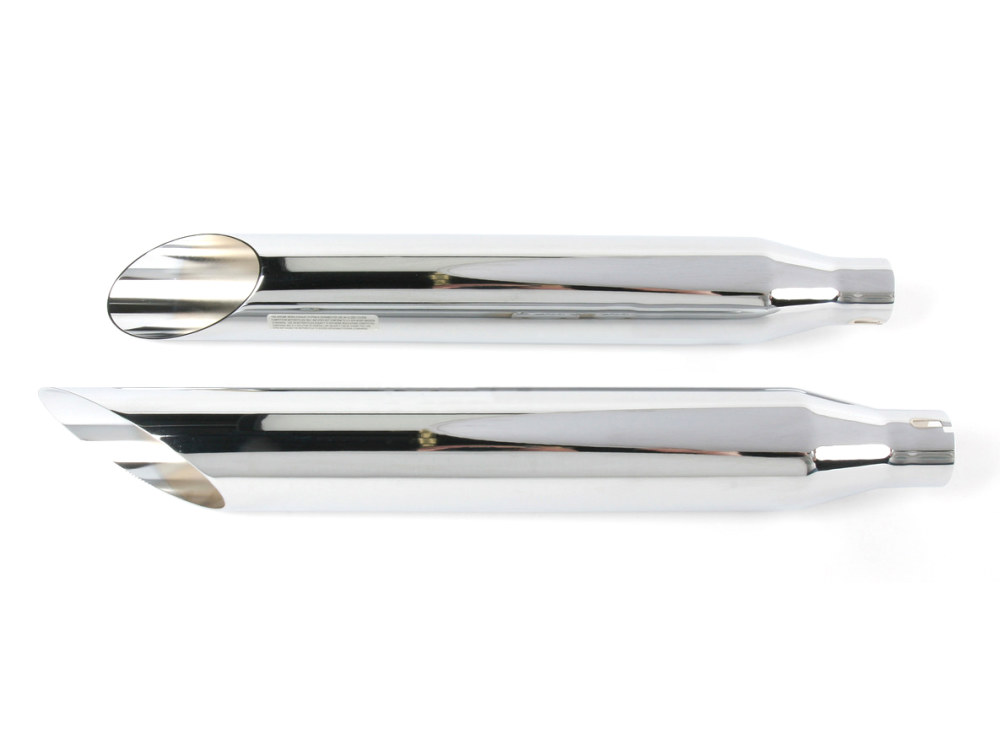 3in. HP-Plus Slash Cut Slip-On Mufflers - Chrome. Fits Softail Deuce 2007 & Fat Boy 2007-2017. Khrome Werks