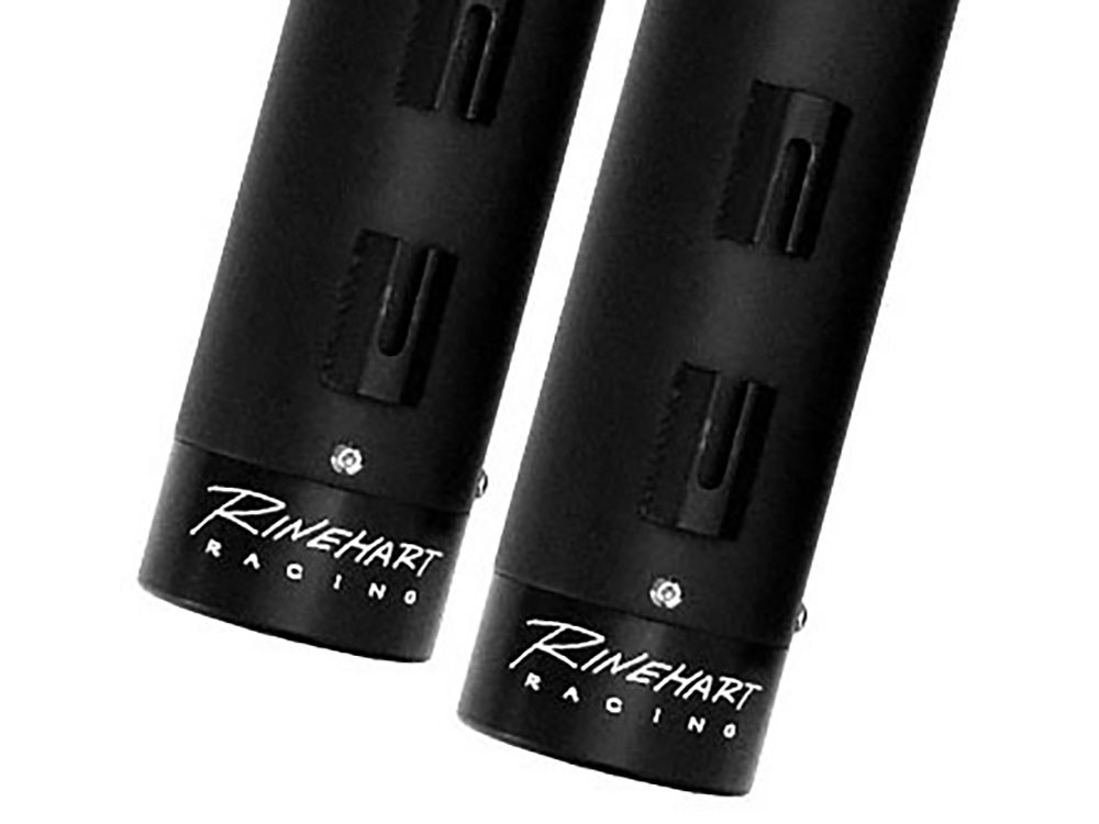 4in. Slip-On Mufflers - Black with Black End Caps. Fits Touring 1995-2016 & Trike 2017-2020. RINEHART EXHAUST - Image 3