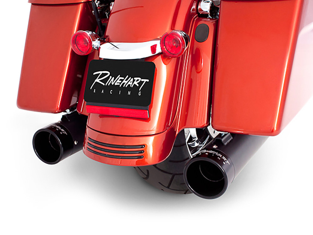 4in. Slip-On Mufflers - Black with Black End Caps. Fits Touring 2017up. RINEHART EXHAUST - Image 3