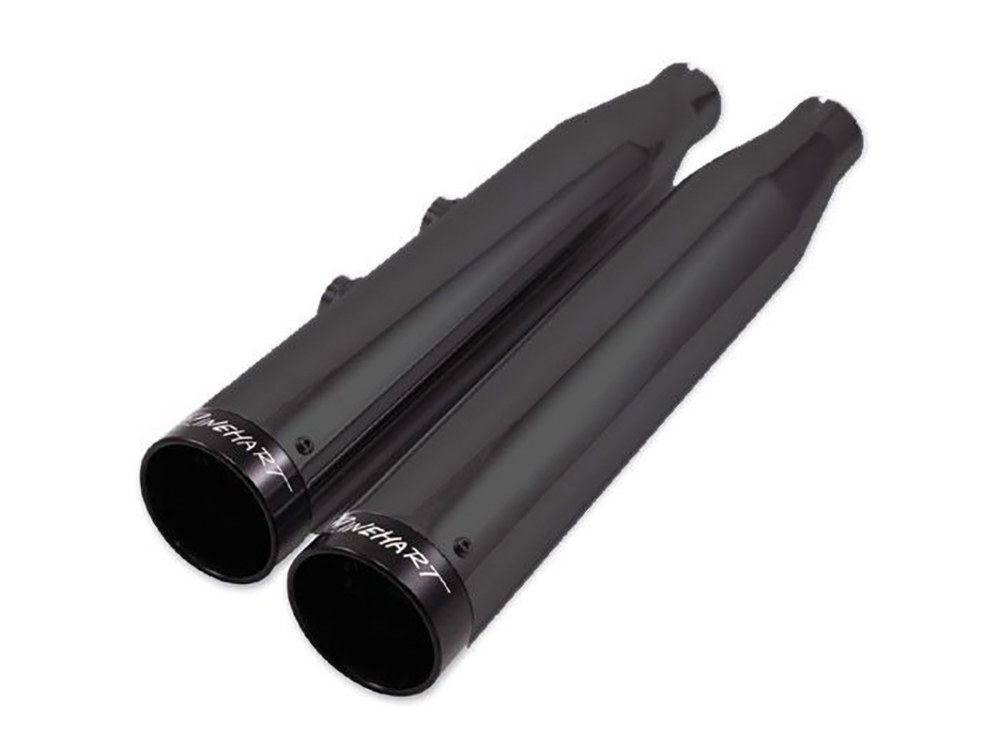 3in. Slip-On Mufflers - Black with Black End Caps. Fits Dyna 1995-2017 RINEHART EXHAUST