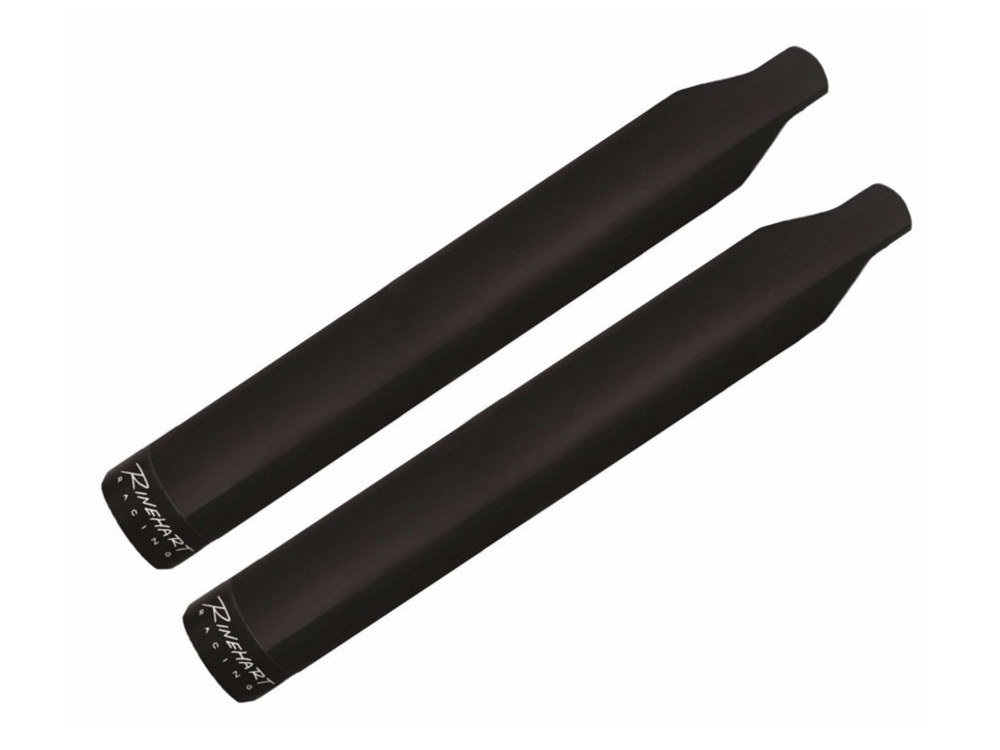 4in. Slip-On Mufflers - Black with Black End Caps. Fits Indian Big Twin 2014up with Hard Saddle Bags. RINEHART EXHAUST