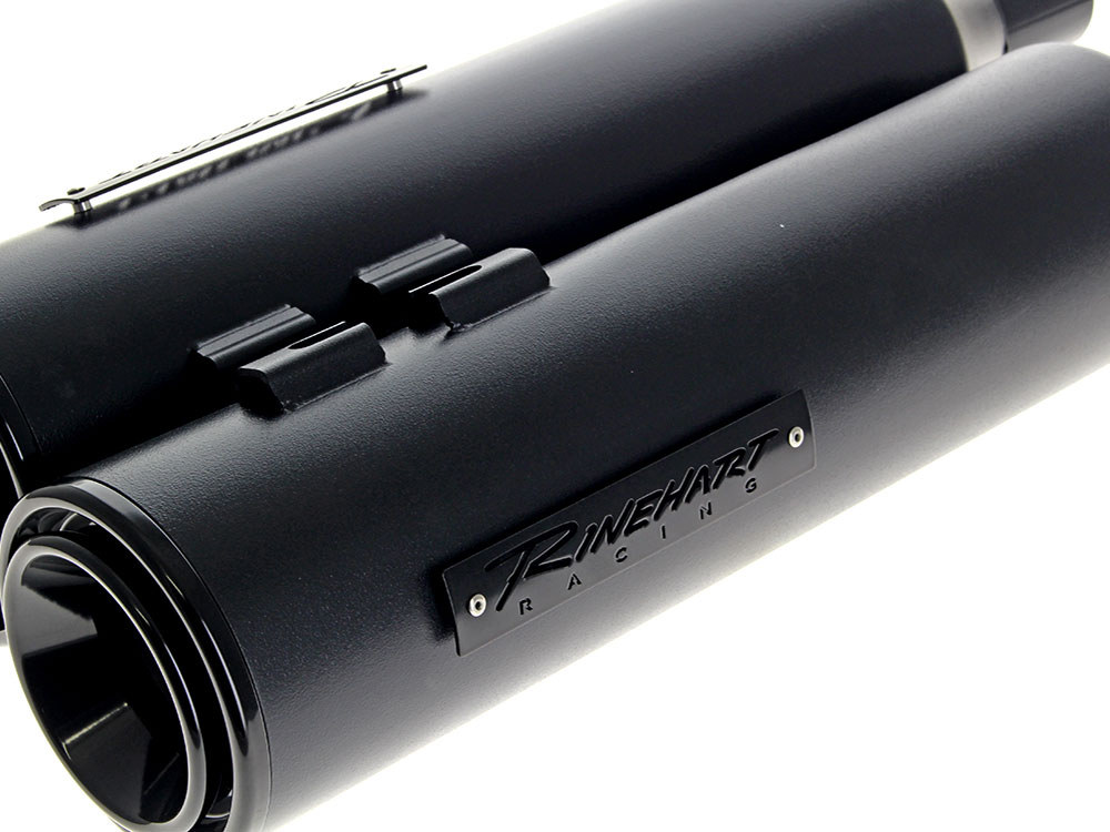 4-1/2in. HP45 Slip-On Short Race Inspired Mufflers - Black with Black End Caps. Fits Touring 2017up RINEHART EXHAUST - Image 2