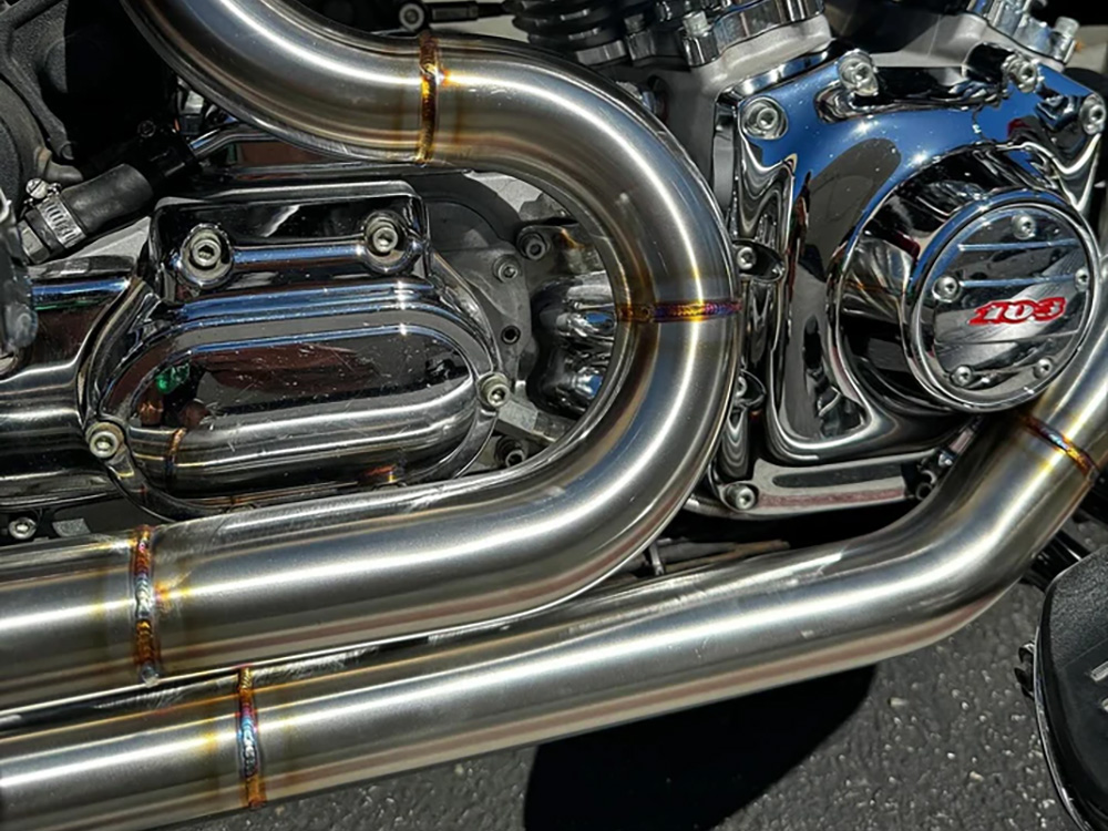 2-into-1 Full Length Exhaust - Stainless Steel. Fits Touring 1995-2016 SP Concepts EXHAUST - Image 3