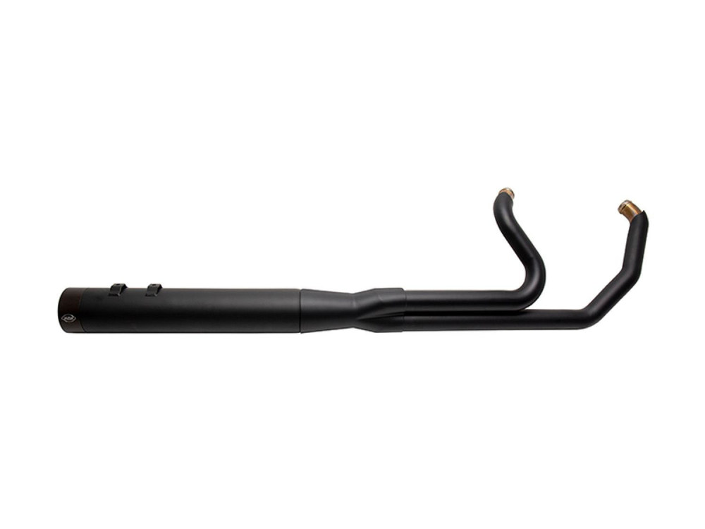 2-into-1 Sidewinder Exhaust - Black with Black End Cap. Fits Touring 1995-2016. S&S - Image 3