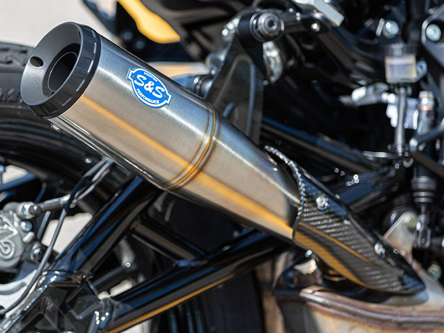 Grand National Slip-On Muffler - Stainless Steel. Fits Indian FTR1200 2019-2024 S&S - Image 2