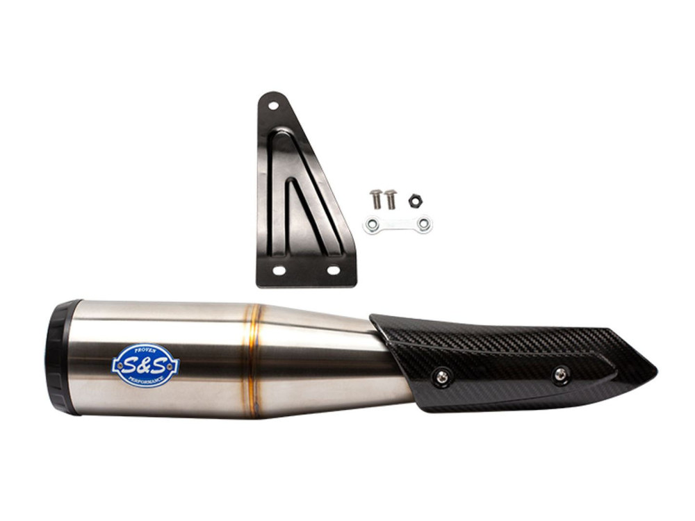Grand National Slip-On Muffler - Stainless Steel. Fits Indian FTR1200 2019-2024 S&S
