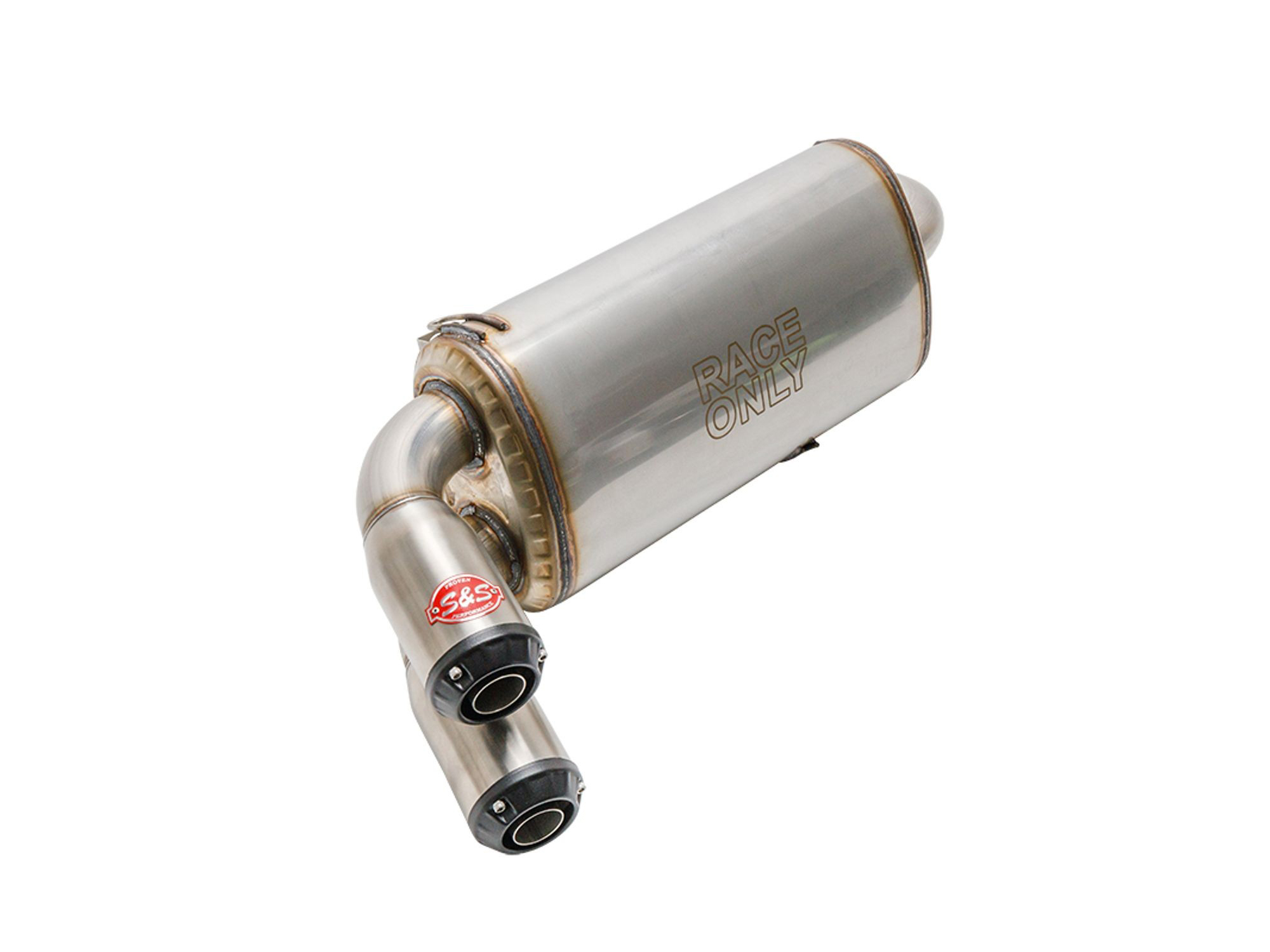 Power Tune XTO UTV Exhaust - Stainless Steel with Race Muffler. Fits Polaris RZR Pro XP 2020up. S&S - Image 2