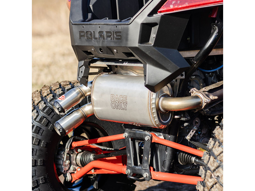 Power Tune XTO UTV Exhaust - Stainless Steel with Race Muffler. Fits Polaris RZR Pro XP 2020up. S&S - Image 4