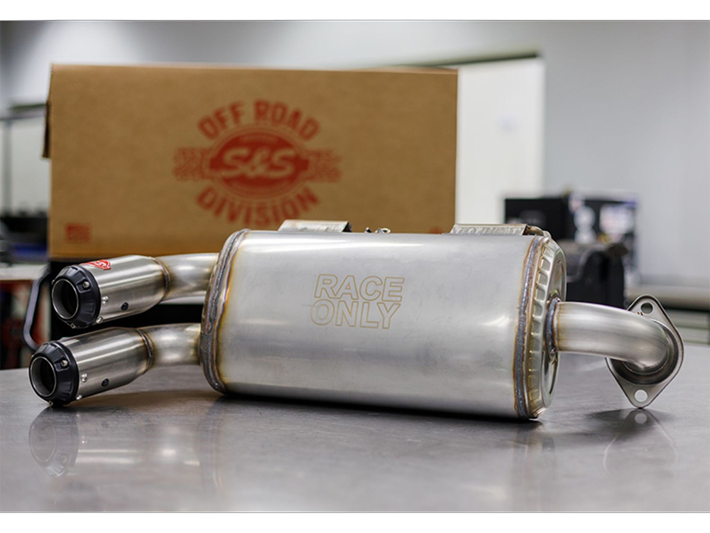 Power Tune XTO UTV Exhaust - Stainless Steel with Race Muffler. Fits Polaris RZR XP 1000 2015up. S&S - Image 4