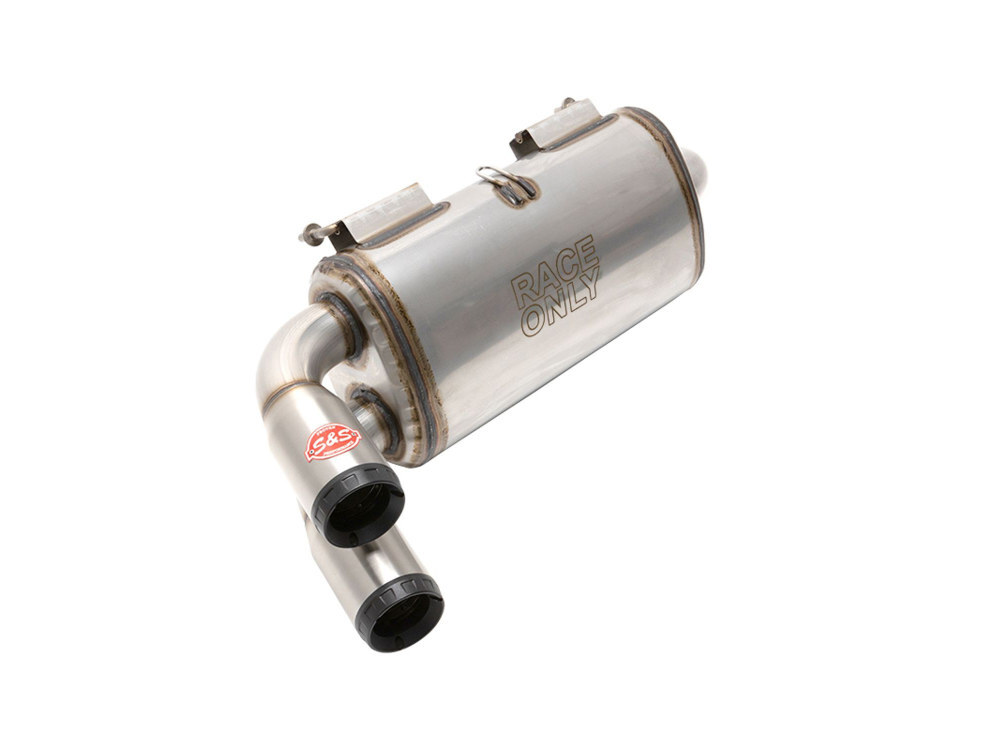 Power Tune XTO UTV Exhaust - Stainless Steel with Race Muffler. Fits Kawasaki TERYX KRX 1000 2020up. S&S - Image 2