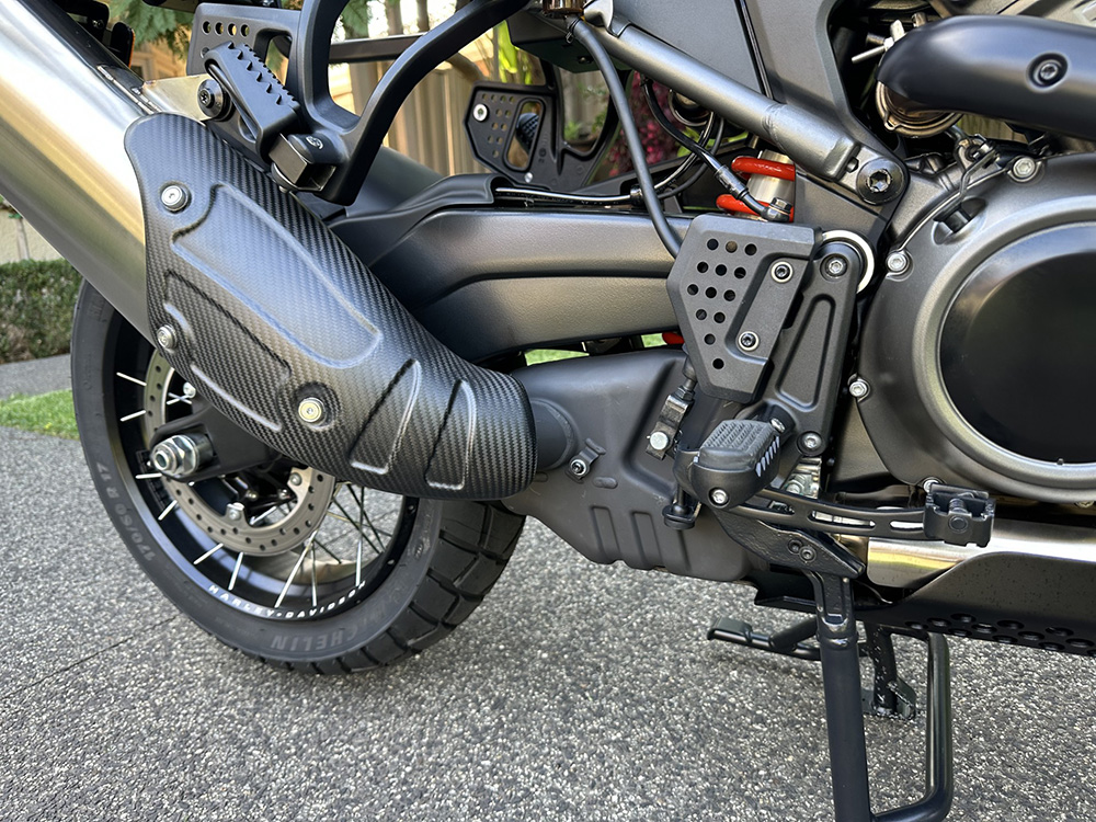 Slip On Muffler with Carbon Fibre End Cap - Stainless. Fits Pan America 2021up. S&S - Image 4