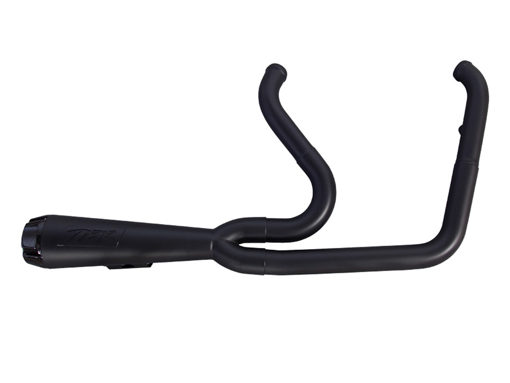 Comp-S 2-into-1 Exhaust - Black with Carbon Fiber End Cap. Fits Dyna 1991-2005. TWO BROTHERS RACING EXHAUST