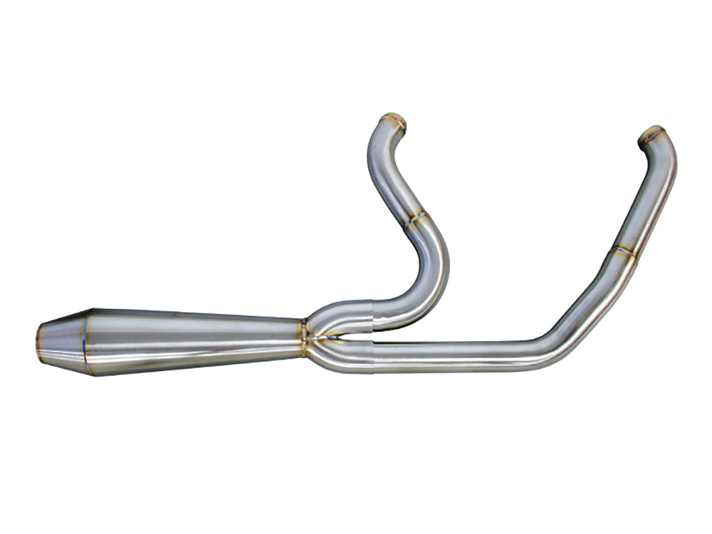 Megaphone Gen II 2-into-1 Exhaust - Stainless Steel. Fits Softail Breakout & Fat Boy 2018-2024 TWO BROTHERS RACING EXHAUST