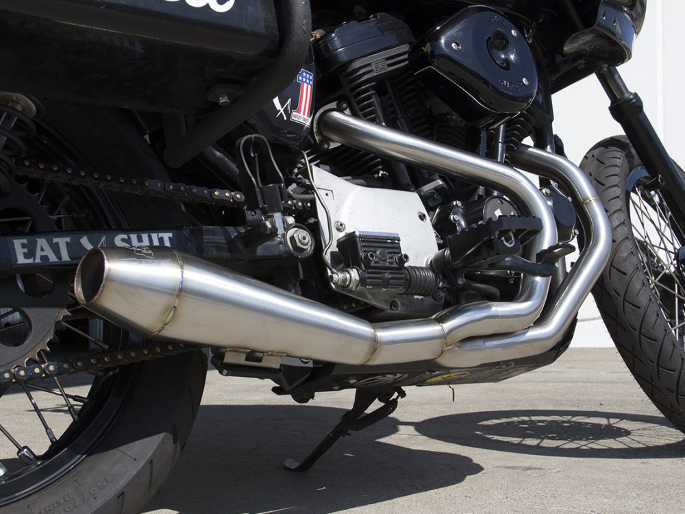 Megaphone Gen II 2-into-1 Exhaust - Stainless Steel. Fits Sportster 1986-2003. TWO BROTHERS RACING EXHAUST - Image 2