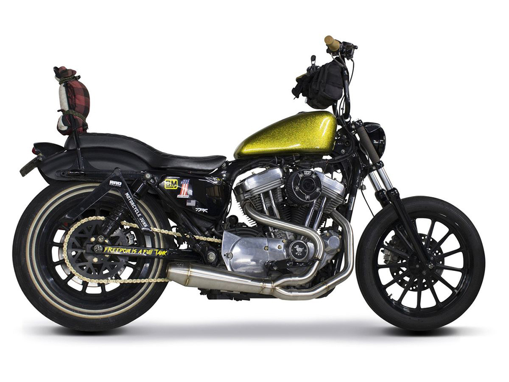 Megaphone Gen II 2-into-1 Exhaust - Stainless Steel. Fits Sportster 1986-2003. TWO BROTHERS RACING EXHAUST - Image 4
