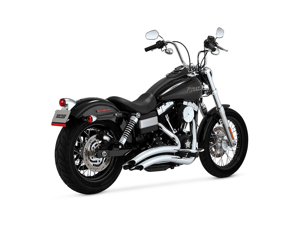 Big Radius Exhaust - Chrome. Fits Dyna 2006-2017 Vance and Hines - Image 2
