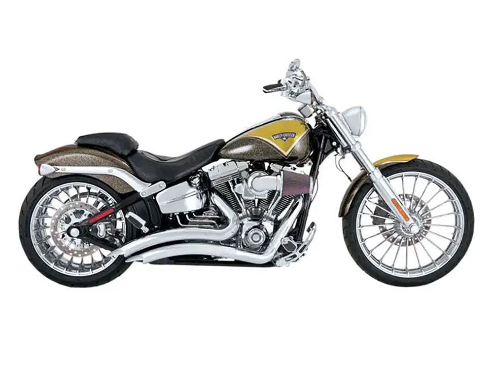 Big Radius Exhaust - Chrome. Fits Softail Breakout 2013-2017 Vance and Hines - Image 2