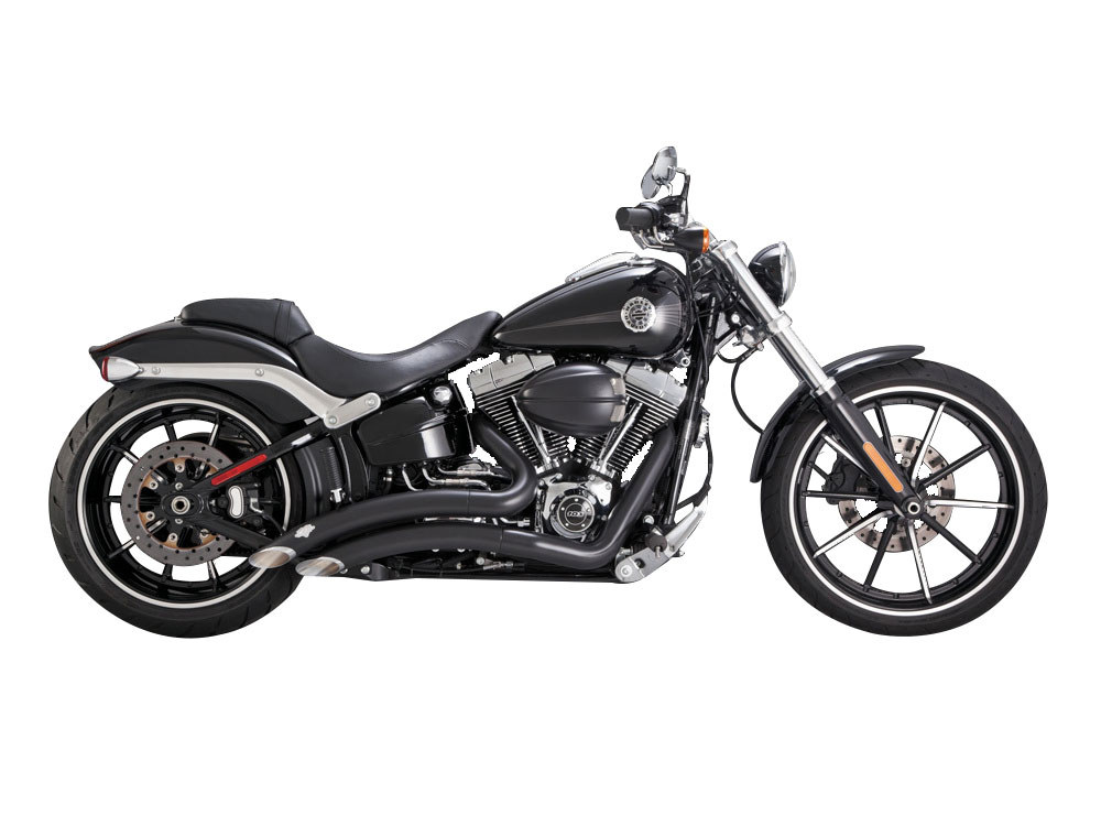 Big Radius Exhaust - Black. Fits Softail Breakout 2013-2017 Vance and Hines - Image 2