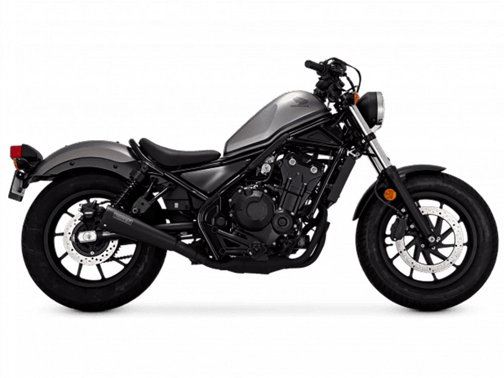 Upsweep Slip-On Muffler - Black. Fits Honda CMX / Rebel 500cc 2017up Vance and Hines