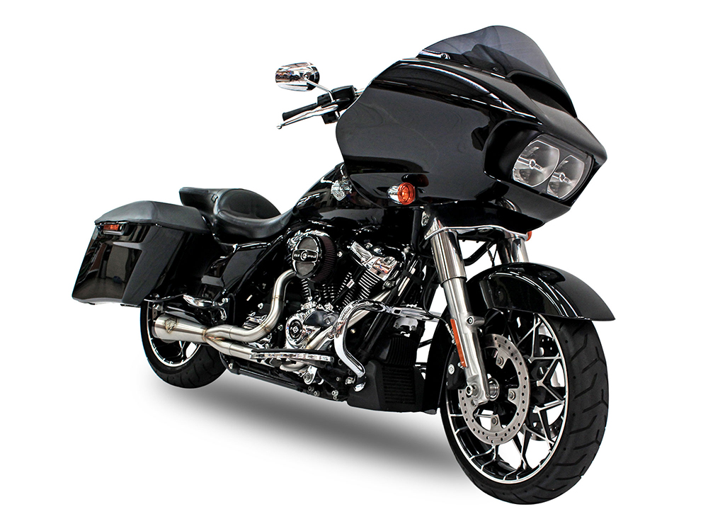 2-into-1 Cutback Exhaust - Stainless Steel with Black End Cap. Fits Touring 2017up. SP Concepts EXHAUST - Image 3