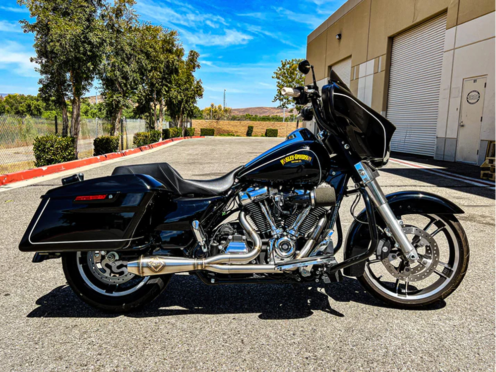 2-into-1 4.5in. Big Bore Exhaust - Stainless Steel. Fits Touring 2017up. SP Concepts EXHAUST - Image 2