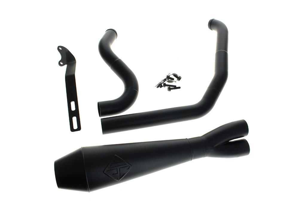 2-into-1 4.5in. Big Bore Exhaust - Black. Fits Dyna 1999-2005 SP Concepts EXHAUST