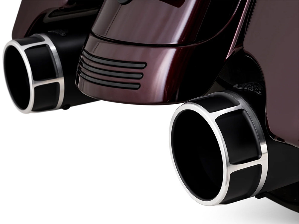 4.5in. Torquer 450 Slip-On Mufflers - Black with Black Machine End Caps. Fits Touring 2017up Vance and Hines - Image 3