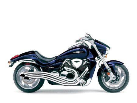 Speedster Swept Exhaust - Chrome. Fits Suzuki M109R 2006up. COBRA EXHAUST