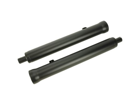 4in. Slip-On Mufflers - Black. Fits Indian Big Twin 2014up with Hard Saddle Bags. COBRA EXHAUST