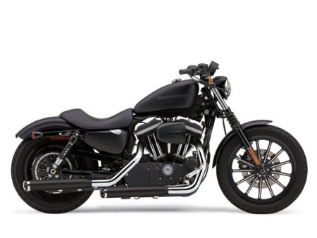 3in. Slash Cut Slip-On Mufflers - Black. Fits Sportsters 2014-2021 COBRA EXHAUST