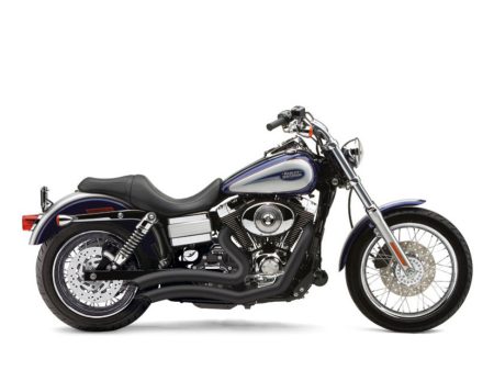 Speedster Short Swept Exhaust - Black. Fit Dyna 2006-2017. COBRA EXHAUST