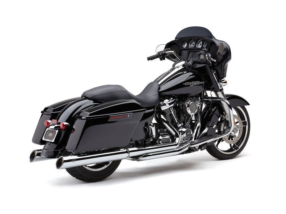 True Dual Right Side Tuck & Under Headers - Chrome. Fits Touring 2017up. COBRA EXHAUST