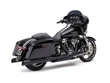 True Dual Right Side Tuck & Under Headers - Black. Fits Touring 2017up. COBRA EXHAUST