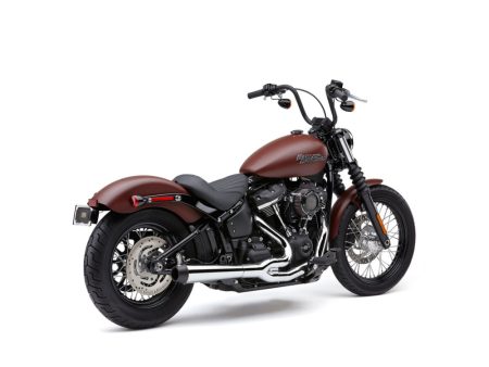 El Diablo 2-into-1 Exhaust - Chrome with Black End Cap. Fits Street Bob 2018-24 & Standard 2020-2024, Deluxe & Low Rider 2018-2020 & Softail Slim 2018-2021 COBRA EXHAUST