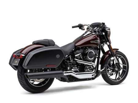 4in. 909 Back Slash Slip-On Muffler - Black. Fits Sport Glide 2018-2024 COBRA EXHAUST