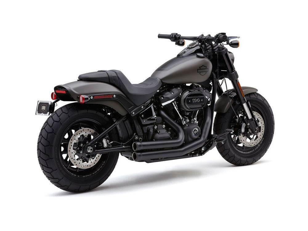 Speedster 909 Exhaust - Black. Fits Fat Bob 2018-2024 COBRA EXHAUST
