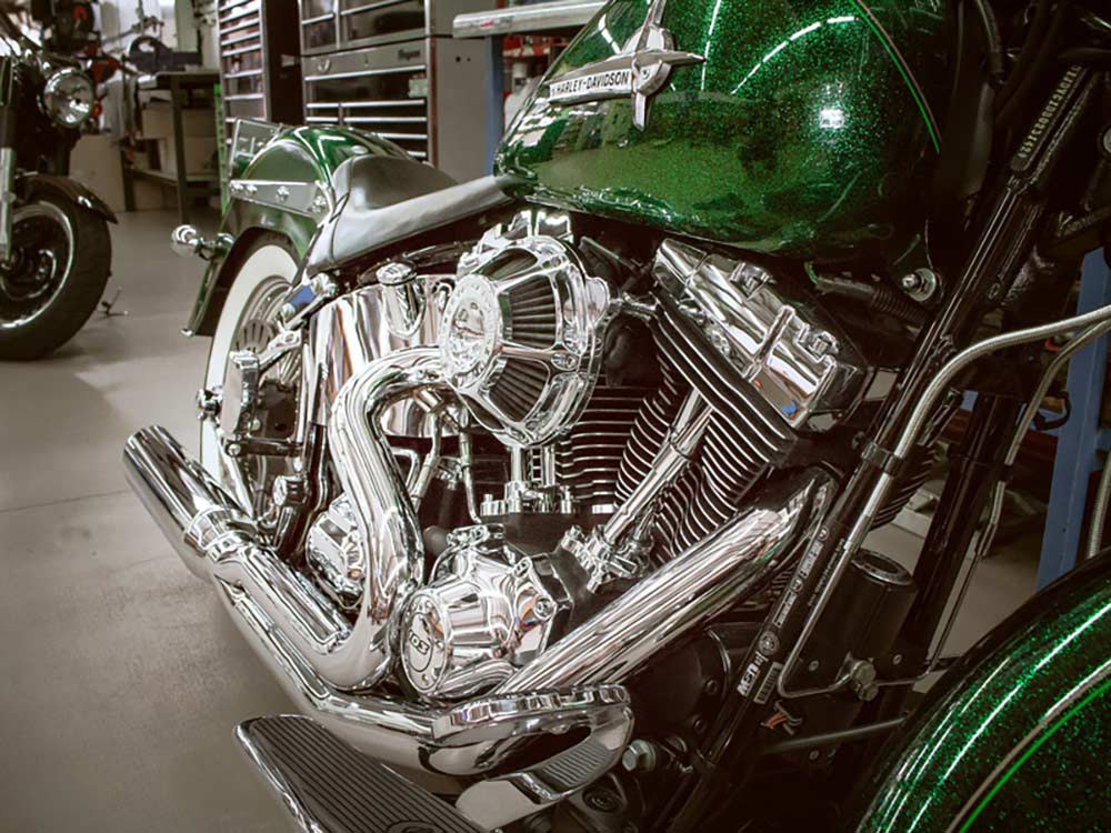 Fat Cat 2-into-1 Exhaust with Straight Muffler - Chrome. Fits Softail 1986-2017. D&D EXHAUST - Image 2