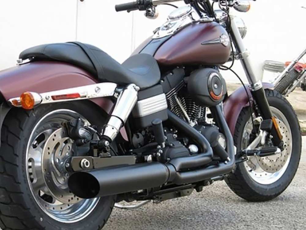 Fat Cat 2-into-1 Exhaust - Black. Fits Dyna 2006-2017 D&D EXHAUST - Image 2