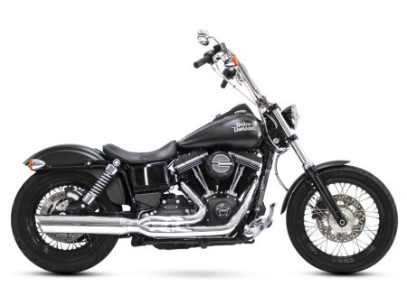 Fat Cat 2-into-1 Exhaust - Chrome. Fits Dyna 2006-2017 D&D EXHAUST