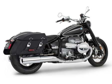 4.5in. Two-Step Slip-On Mufflers - Chrome with Chrome Straight Tips. Fits BMW R-18 Classic 2021up. FREEDOM PERFORMANCE EXHAUST