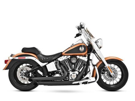 Declaration Turnouts Exhaust - Black. Fits Softail 1986-2017. FREEDOM PERFORMANCE EXHAUST
