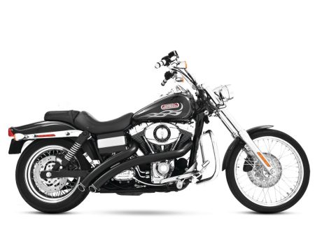 Radical Radius Exhaust - Black with Black End Caps. Fits Dyna 2006-2017 & Dyna Switchback 2012-2016 FREEDOM PERFORMANCE EXHAUST