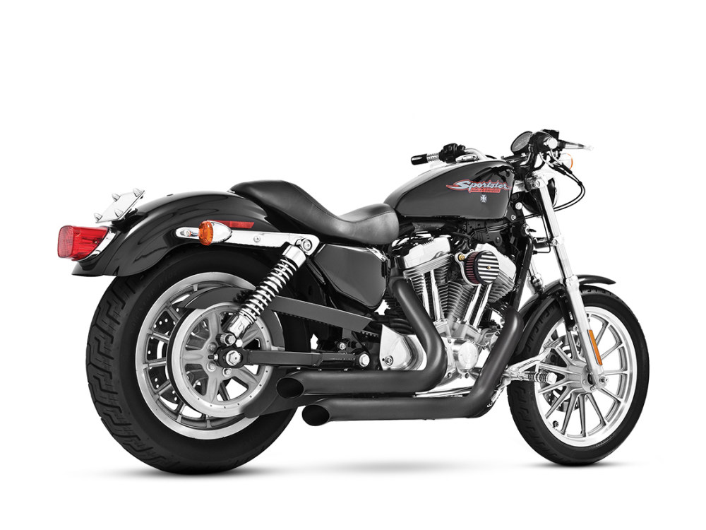 Declaration Turnouts Exhaust - Black. Fits Sportster 2004-2021 FREEDOM PERFORMANCE EXHAUST