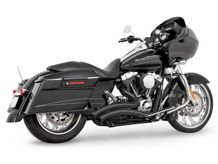 Sharp Curve Radius Exhaust - Black with Black End Caps. Fits Touring 1995-2016 FREEDOM PERFORMANCE EXHAUST