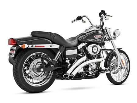 Radical Radius Exhaust - Chrome with Black End Caps. Fits Dyna 2006-2017 & Dyna Switchback 2012-2016 FREEDOM PERFORMANCE EXHAUST