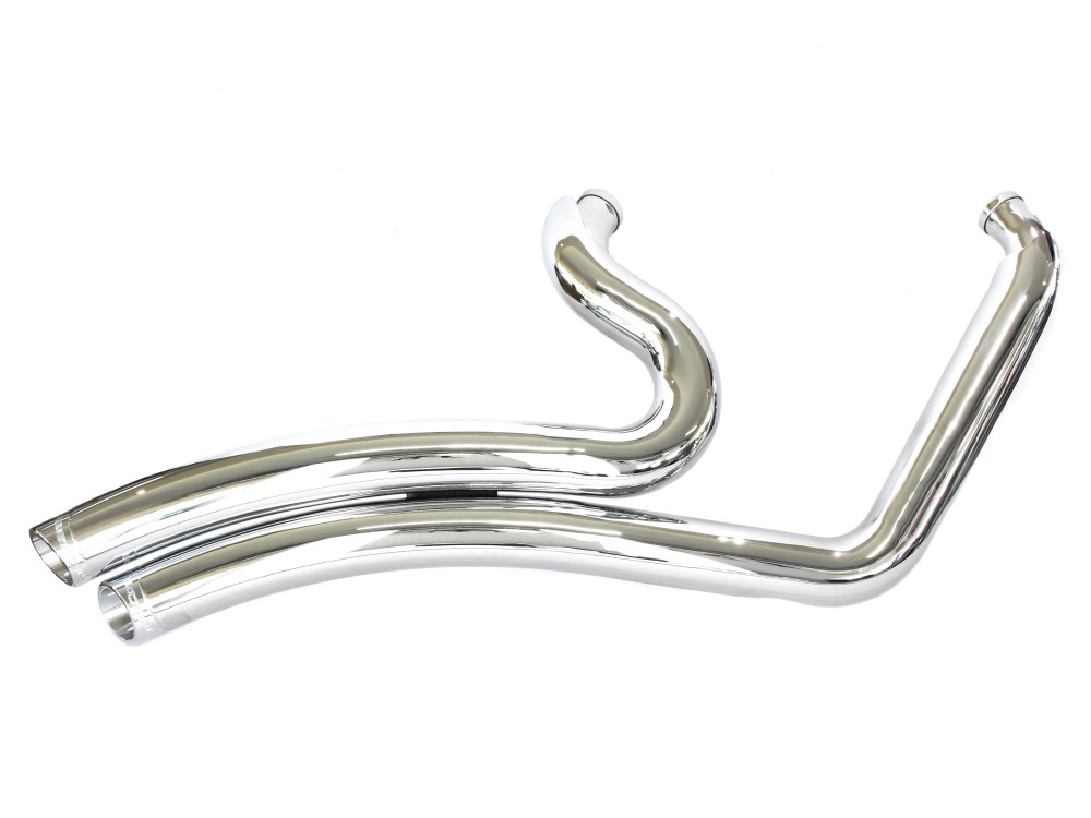 Sharp Curve Radius Exhaust - Chrome with Chrome End Caps. Fits Softail 2018up. FREEDOM PERFORMANCE EXHAUST - Image 2