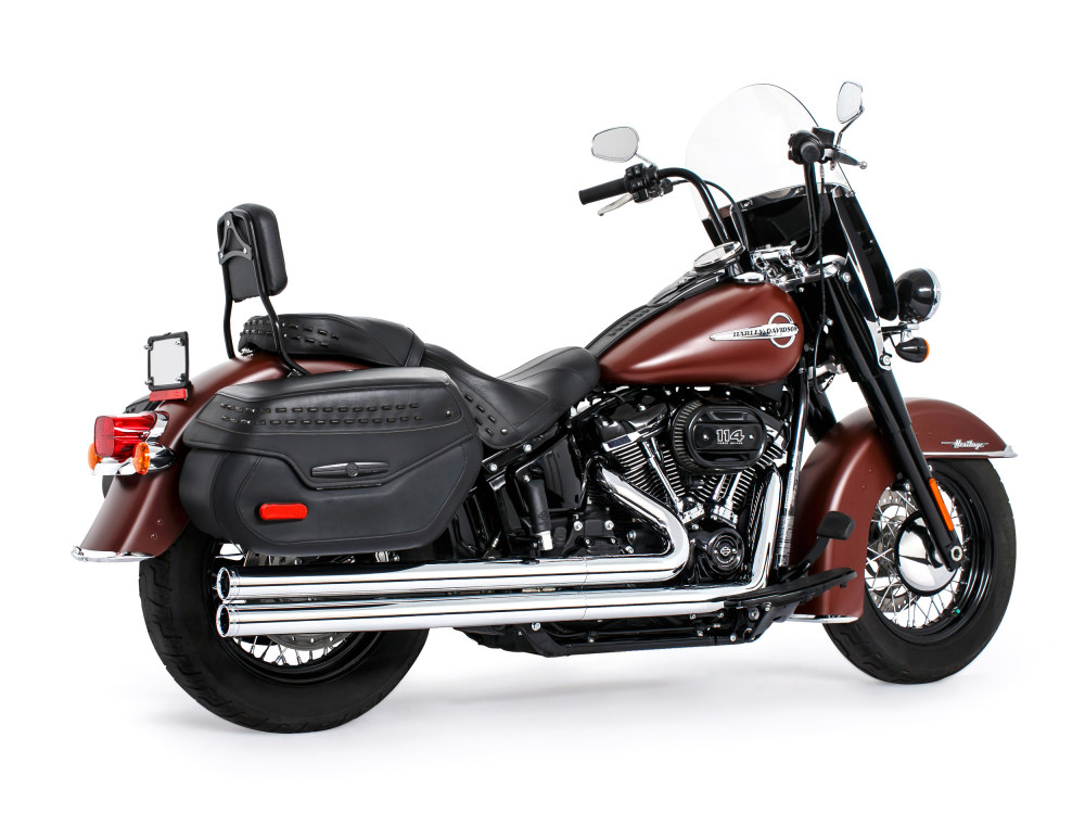 Independence Long Exhaust - Chrome with Chrome End Caps. Fits Softail 2018up with Non-240 Rear Tyre FREEDOM PERFORMANCE EXHAUST - Image 2