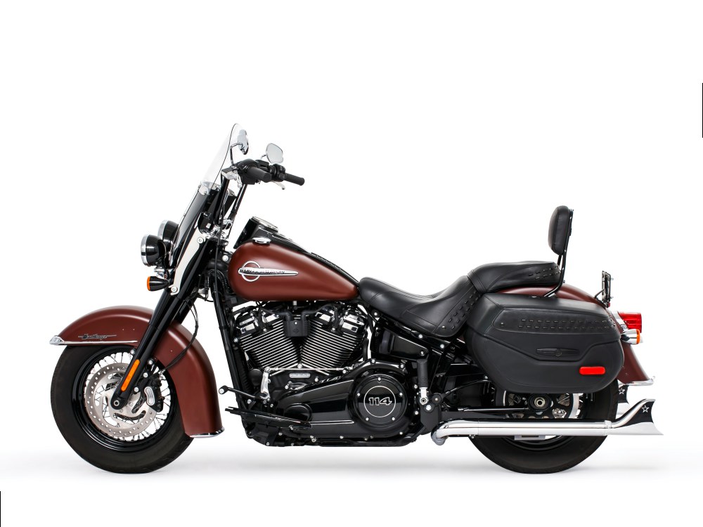 33in. True Dual SharkTail Exhaust - Chrome. Fits Softail 2018up with Non-240 Rear Tyre FREEDOM PERFORMANCE EXHAUST - Image 3