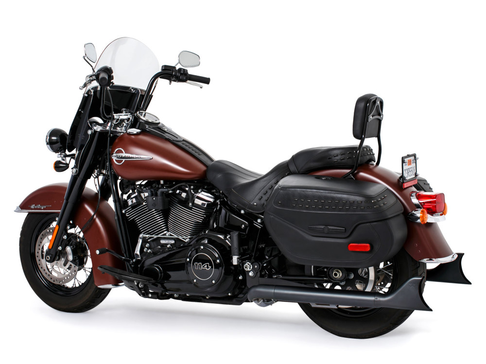 33in. True Dual SharkTail Exhaust - Black. Fits Softail 2018up with Non-240 Rear Tyre FREEDOM PERFORMANCE EXHAUST - Image 4